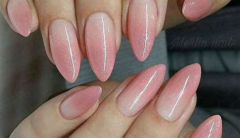 So happy with my acrylic almond nails baby pink Nails, Almond acrylic