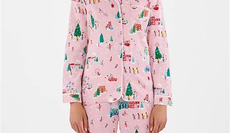 Womens Cath Kidston Pink Christmas Village Pyjama Set Pink Pink