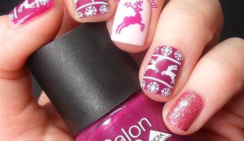 Pink Christmas Reindeer Nails Manicure Monday See The World In PINK