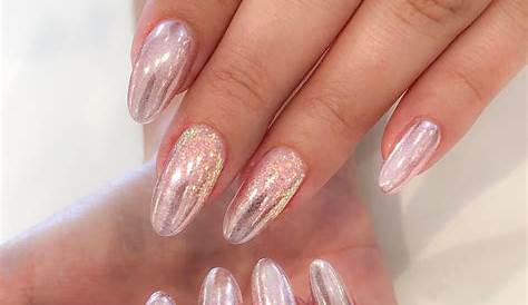 Pink Chrome Christmas Nails Holographic Glitter Ombré Nail Art Design Ombre Nail