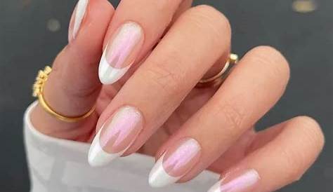 Pink Chrome Nails French Tip UPDATED 40 Fantastic August 2020
