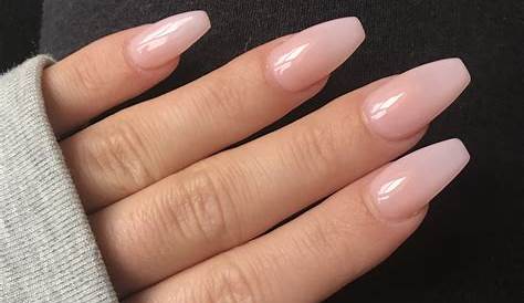 Clear pink coffin nails New Expression Nails