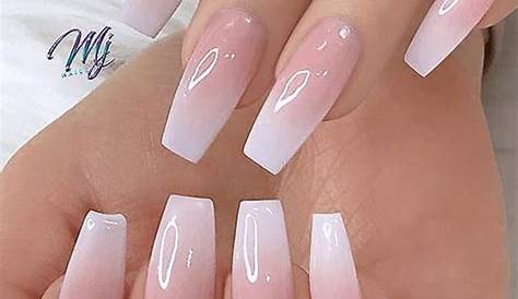 Pink Clear Ombre Nails Ombré With Butterflies acrylicnails