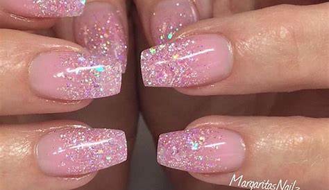 Pink Clear Sparkle Nails Latest Trends In Nail Polish For Acrylics For
