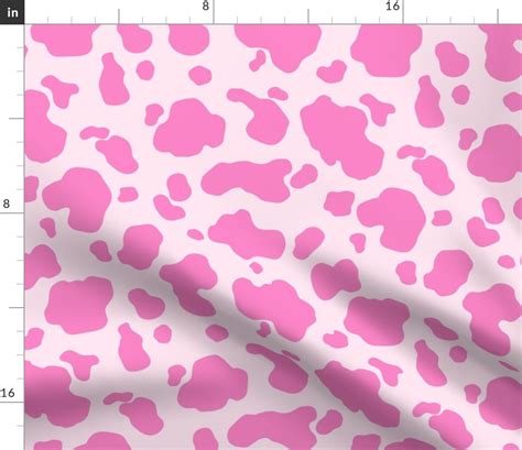 Pink cow print 4 way stretch fabric Etsy