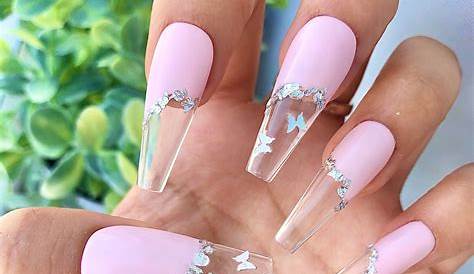 Pretty Pink Glue On Nail Set Etsy