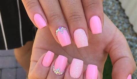 Pink Cute Short Acrylic Nails For 11 Year Olds Nail Designs Coffin