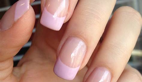 Pink French Manicure Ideas With Color And White Tips Nails Light Base