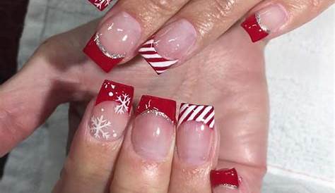 Pretty Festive Nail Colours & Designs 2020 Snowflake on pink