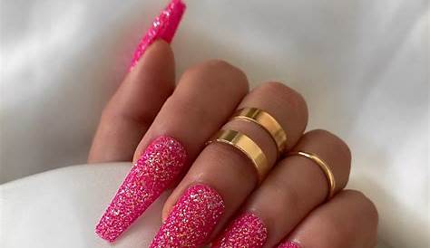 Pink Glitter Coffin Nails The Best Ideas That Suit Everyone