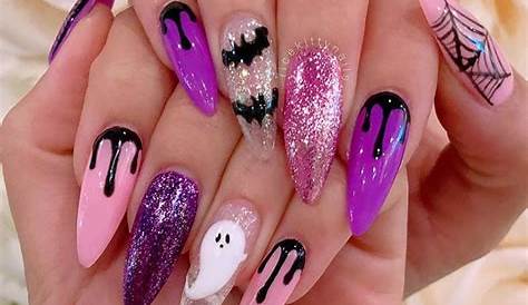 Pink Halloween Nails Short 50+ Spooky Nail Art Designs For Creative Juice