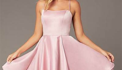 Pink Hoco Dress Short Flowy