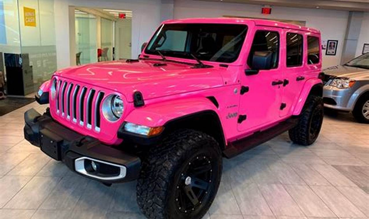 pink jeep wrangler unlimited for sale