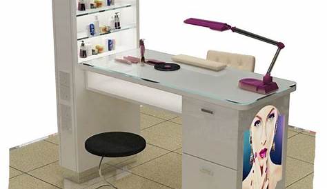 Multifunction Pink Nail Salon Reception Desk Manicure Table For Nail