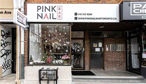 Pink & Gold Nail Bar Salon interior design, Salon interior, Nail