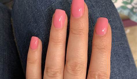 Happy spring light pink gel nail color with super shinny powder