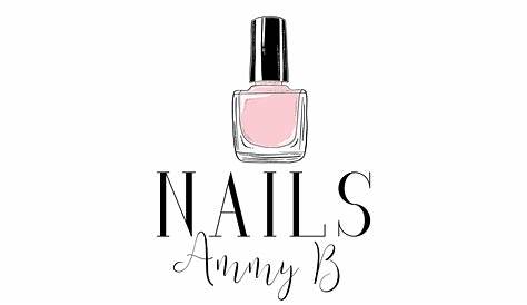 Pink Nail Logo Design Artist Salon DIY Etsy In 2021