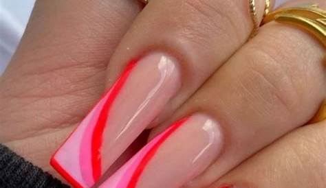 Pink Nails Designs Coffin 24 Hot Acrylic Design For Valentine's Latest
