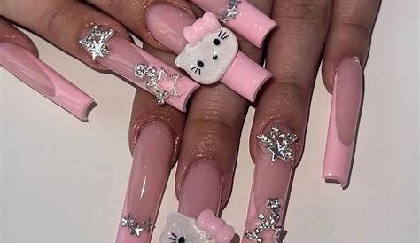 hello kitty acrylic nails in 2022 Hello kitty nails, Pink acrylic