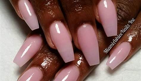 Pink Nails On Dark Skin Short Light Acrylic Tips Color Acrylic