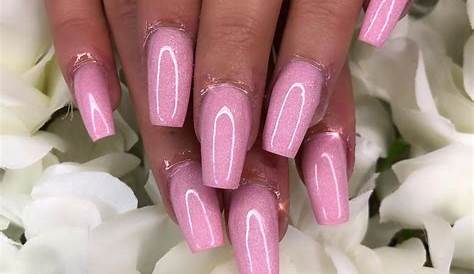 Pink Nails Set And White Tip With White Tips