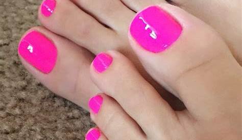 Splash of pink Pink Toe Nails, Pretty Toe Nails, Cute Toe Nails, Pink