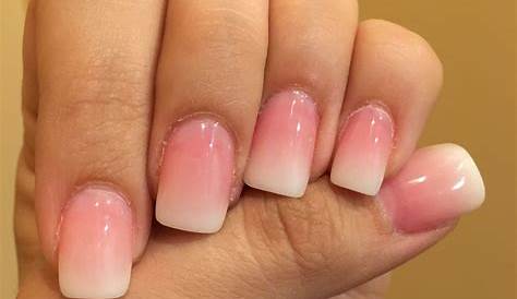White Tip Nails With Pink Powder