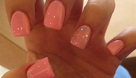 Pretty pink nails! Accent on the ring finger to make it pop. Ring