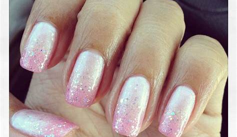 Pink Nails With Glitter Fade 50 Pretty French Ombre And On Long