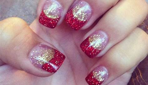 Pink Ombre Christmas Nails Awesome Nail Designs Glitter