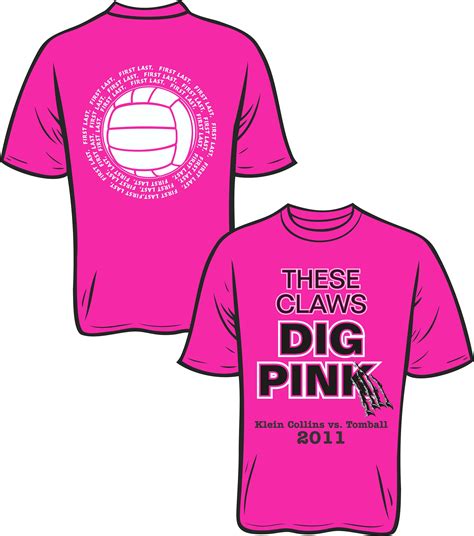 Pink shirt Volleyball shirt go fight cure team spirit