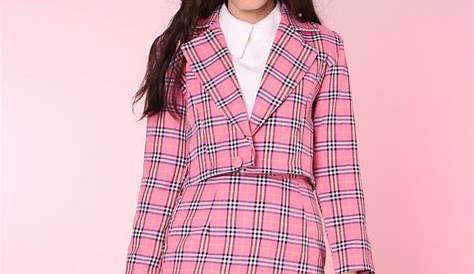 Pink Plaid Skirt Set Holiday Tree Sparkle In