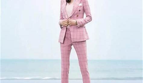 Pink Plaid Suit Womens Ladies s 2piece Chequered s Women's Etsy
