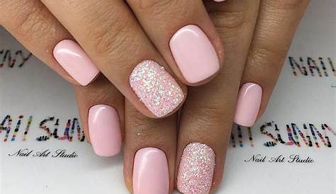 Pink Powder Nails Short Square Light Acrylic Bmpreview