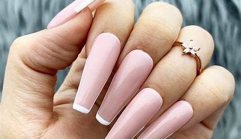 Pink Press On Nails Near Me And White Tip With White Tips