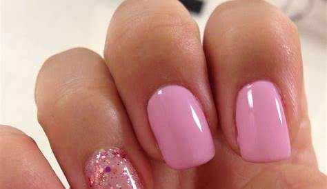 Pink Short Nail Color Beautiful Glittering s Art Designs Idea For Summer
