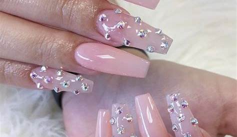 Pink Short Nails With Gems Coffin Acrylic Buy Products Such As Beurer