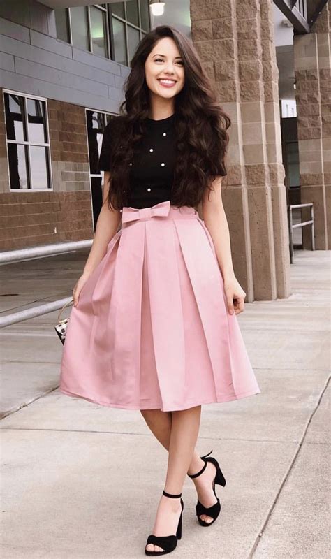 Cute Hot Pink Skirt Skater Skirt Pleated Skirt 61.00