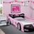 pink sport car bed