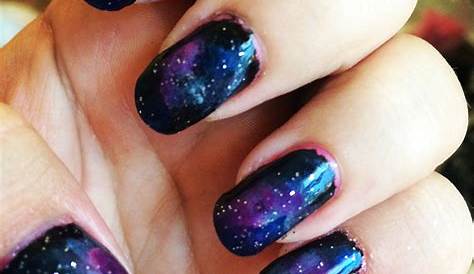 Galaxy nail arts are super hot right now and look good almost on any
