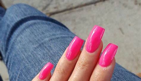 Hot pink acrylic nails Pink acrylic nails, Pink nails acrylic, Hot