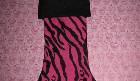 Pink Zebra Christmas Stockings Buy Custom Personalized Monogrammed Black And