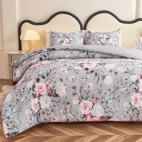 Pink And Gray Comforter Set