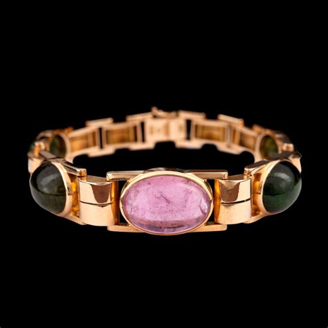 home.furnitureanddecorny.com:pink and green tourmaline bracelet