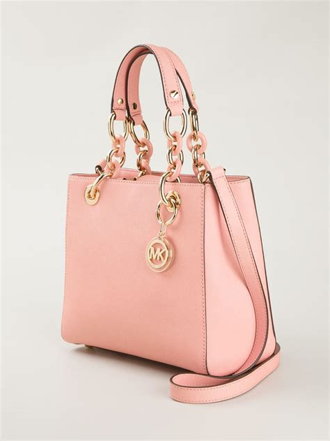 pink and white mk purse