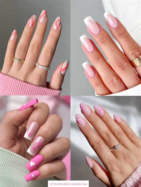 Pink And.white.nails