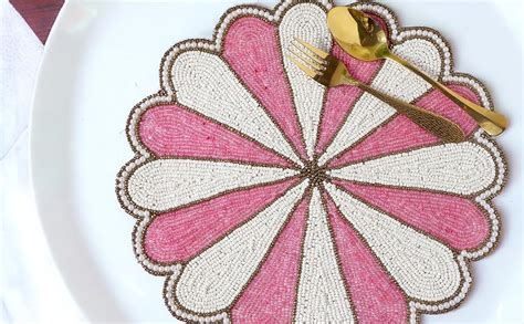 Pink Beaded Placemats