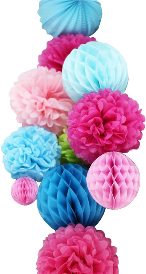 Pink Blue Paper Lanterns