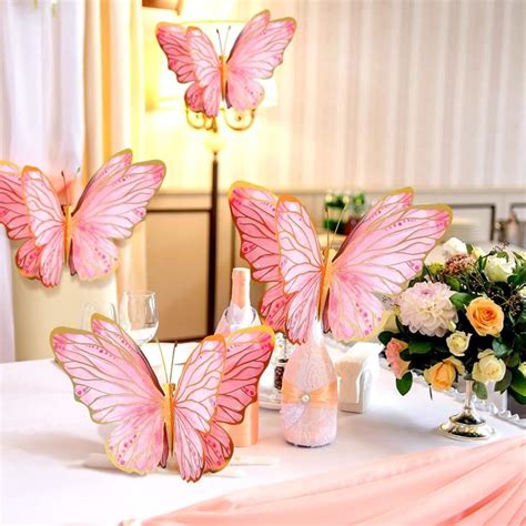 Pink Butterfly Table Decorations