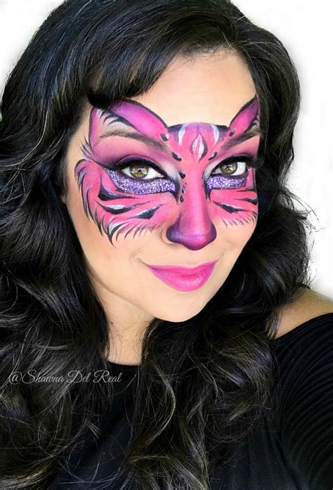 pink cat face paint